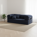 Canapé convertible 2 places L'Intemporel Bleu Abyssal | Nüvola