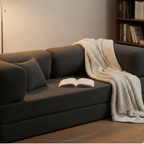 Canapé convertible 2 places L'Intemporel Gris Anthracite | Nüvola