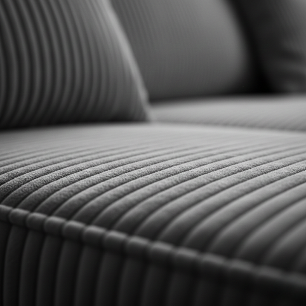 Texture velours côtelé haute densité pour canapé convertible haut de gamme