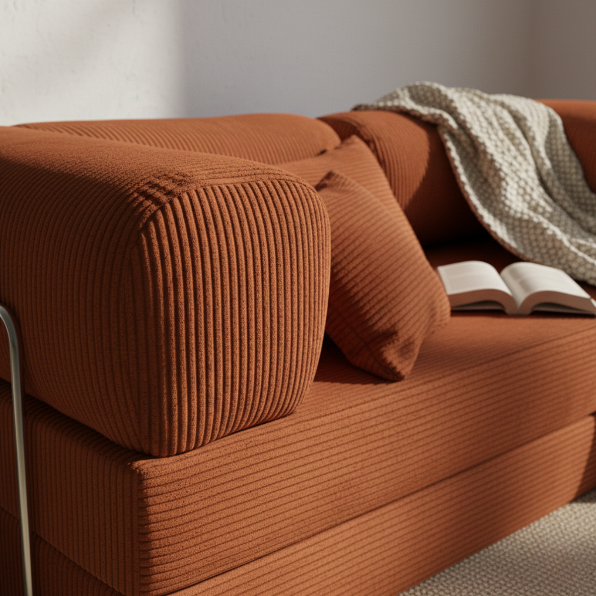 Canapé convertible 2 places L'Intemporel Terre de Sienne | Nüvola