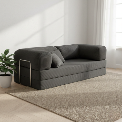 Canapé convertible 2 places L'Intemporel Gris Anthracite | Nüvola